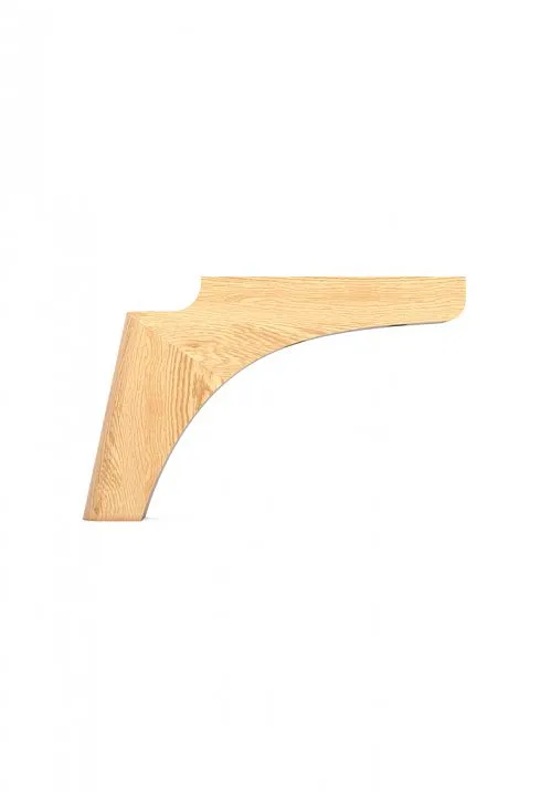 L-shaped wooden leg