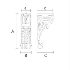 Elegant wooden KR-056 bracket drawing