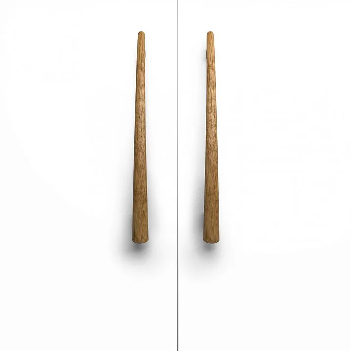 Wooden furniture handles with fittings