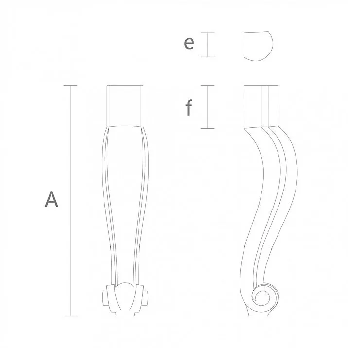 Chair legs with drawing