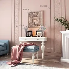 Carved furniture leg MN-117 view in interior on a side table