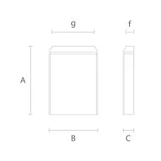 BS-001 pilaster base, square shape, drawing