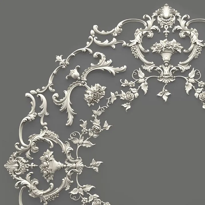 Polyurethane decor CPU-066 for wall molding and ceiling decoration in classical style schematic