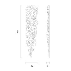 Wooden decor N-253L, 88 mm size, buy at the Stavros interior decor store