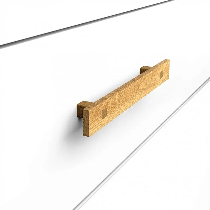 Proun HL-053 wooden furniture handle made of oak or beech for modern furniture