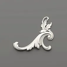 Molding decor NPU.VRS-002-4R &mdash; decorative polyurethane overlay with elegant scrolls.