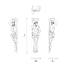 Decorative Bracket for Interior Design Drawing