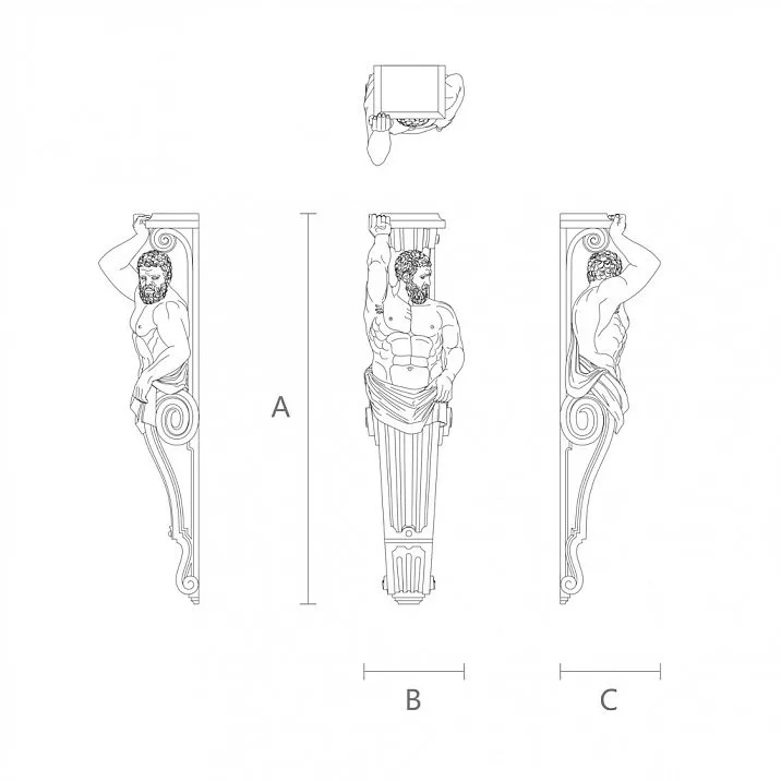 Decorative Bracket for Interior Design Drawing