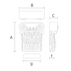 Capital KL-017 as Architectural Decor Element Drawing