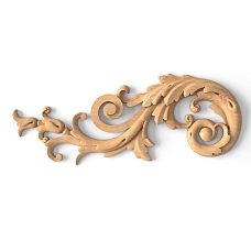 Oak or Beech Wooden Inlay N-206L with Baroque Decorative Carvings