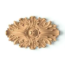 Carved Rosette R-042 from Natural Oak