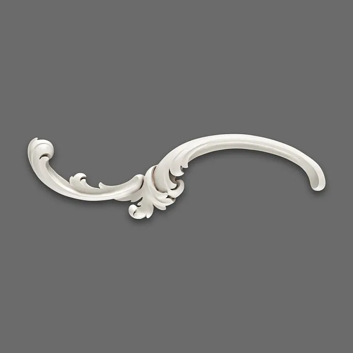 Close-up of the NPU-430L molded decoration, showcasing smooth lines and baroque scrolls