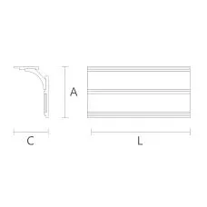Crown made of MDF with polyurethane insert KZ-014. Trim items. Image 6917306fea777