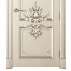 Door decoration with wooden elements, carved overlay N-425L for doors