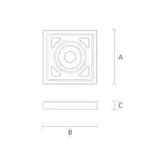 Carved Connecting Element SNL-3 drawing