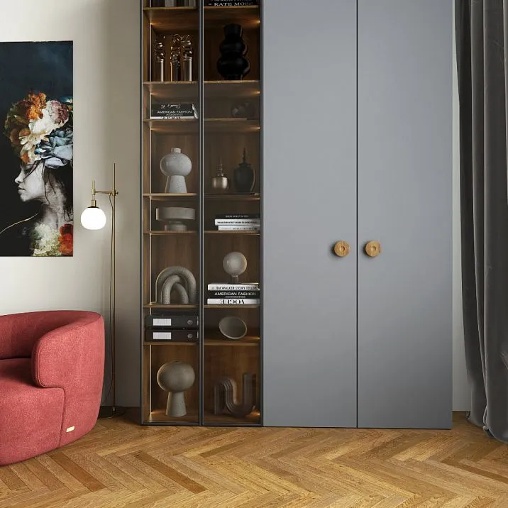 Button handle for cabinet photo in interior