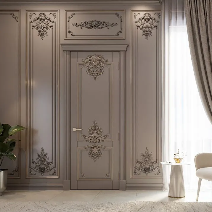 Molded decoration NPU.VRS-013 on the wall in a classic interior