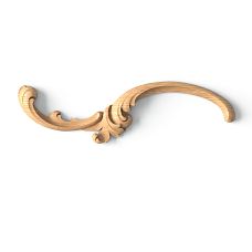 Wooden item with carved floral motif