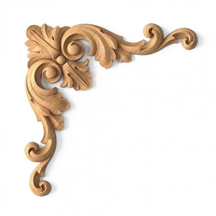 Carved applique N-133.1 made of wood for classic style furniture, which is a work of art