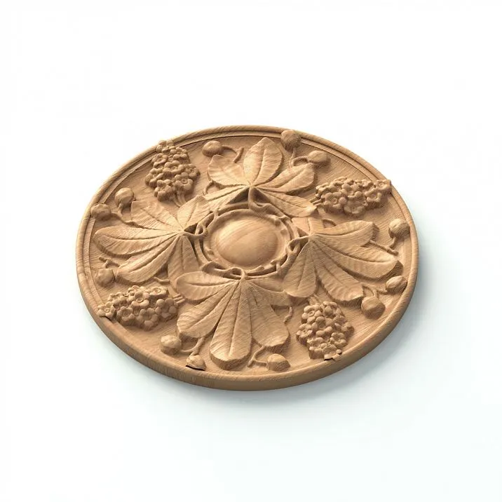 Decorative Carved Rosette on Ceiling