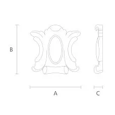 Carved Wooden Decor N-115 in Classic Style for Interior Design