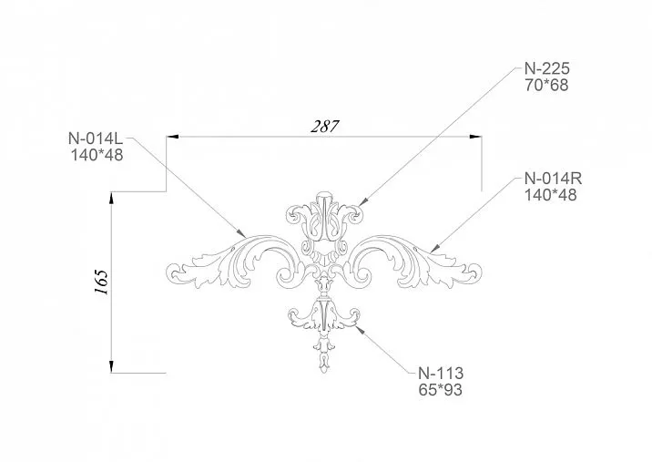 Decor Set C-023 made of wood for wall decoration drawing