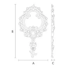 Carved Insert N-280 in classic style drawing