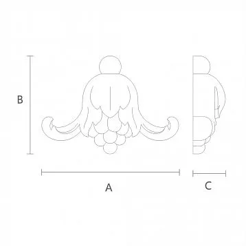 Изображение лепного декора NPU-325 с высокой детализацией