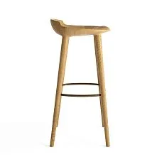 Designer bar stool from solid oak beech tinted