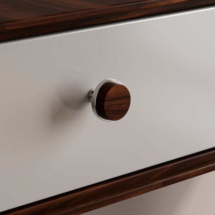 Altair HL-067M furniture handle made of solid wood with a metal Stavros base. Elegant circular shape with coating for kitchens, cabinets, dressers