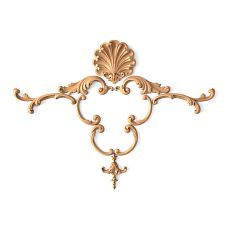 Wooden interior furniture decor set with carved appliqu&eacute;s C-046