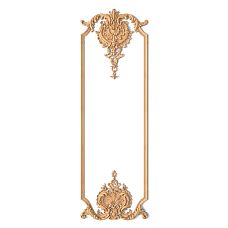 Wooden inlay with carving and moldings for furniture decoration drawing