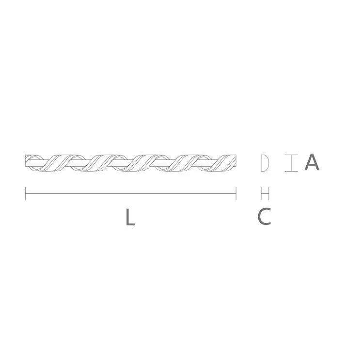 Elegant carved molding from beech - drawing