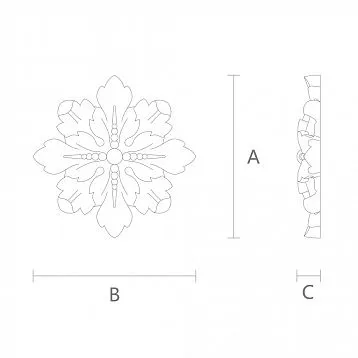 Резная Розетка R-074 из Натурального Дуба