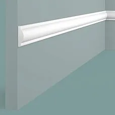 Impact-resistant polystyrene wall molding D1030 Hi Wood, wide profile 30&times;9.5 mm