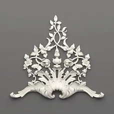 Relief decoration NPU.VRS-014L &ndash; polyurethane ornament for walls and furniture.