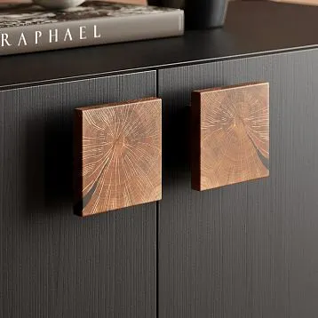 Ручка мебельная Rustic HL-057M из массива дерева - вид сверху