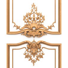 C.VRS-065 Solid Oak Decor for Classic Interiors, Close-up of the Central Decor Element