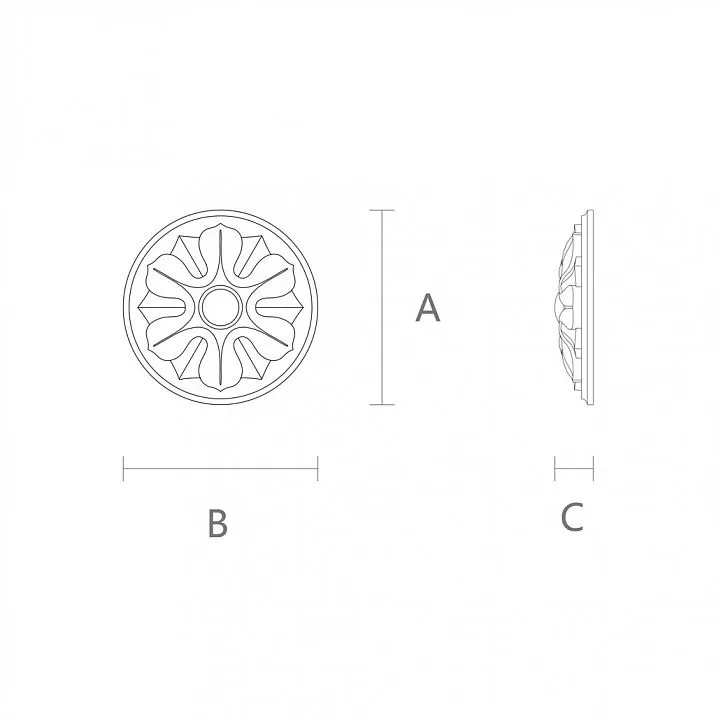 Carved Outlet from Beech R-027 drawing