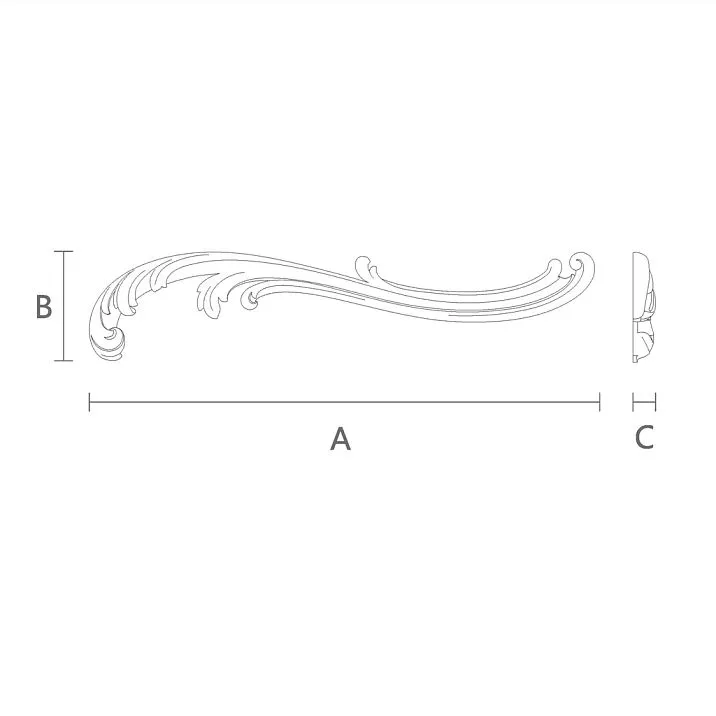 Schematic illustration of model NPU-427R with dimensions indicating length, height, and thickness of the item