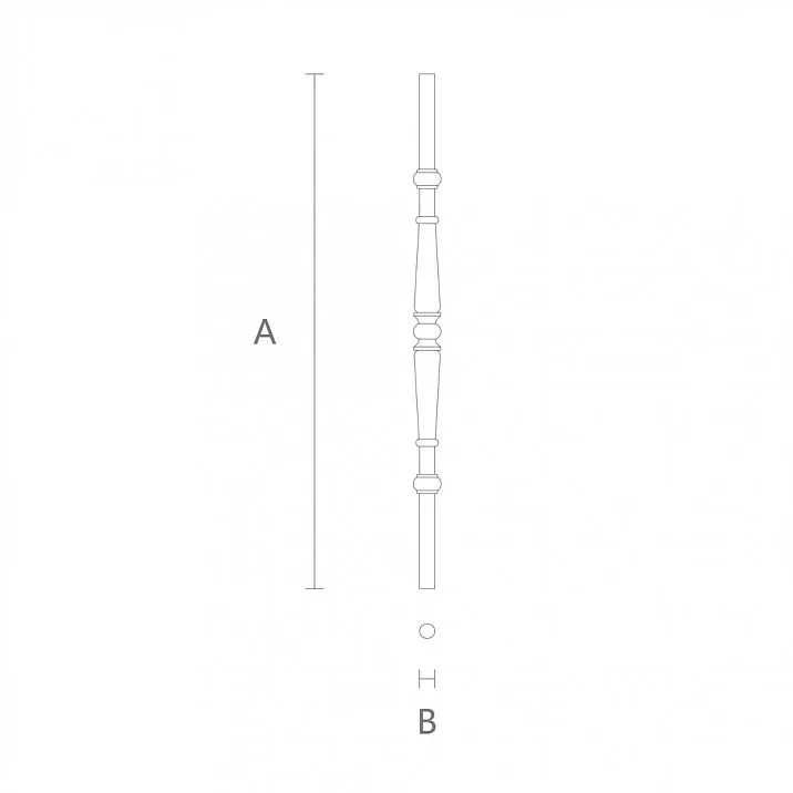 Wooden baluster L-056 for interior, furniture, and details