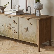 Carved Overlay N-480 for a drawer, butterfly and dragonfly on an interior photo