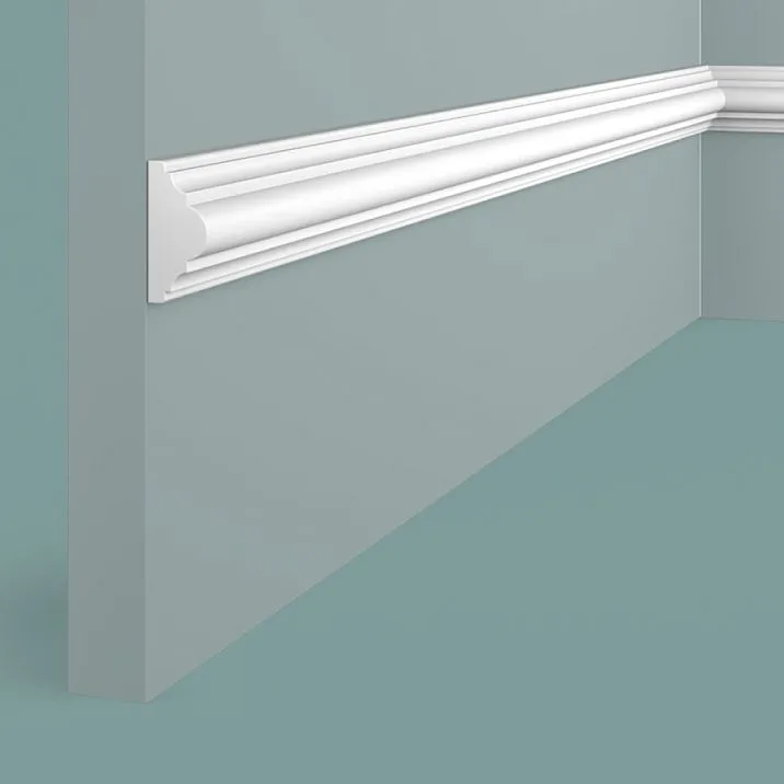Wall-mounted polystyrene impact-resistant molding D32V1 Hi Wood large relief profile 32x15 mm