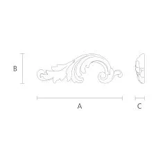 High-quality and original wooden decor - carved insert N-014L drawing