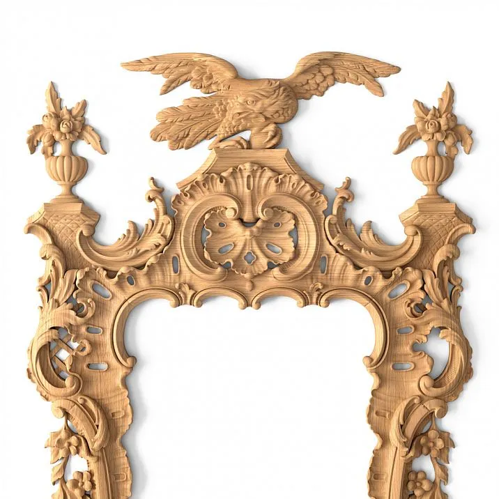 Detail of Carving of Frame RM-046 Wooden