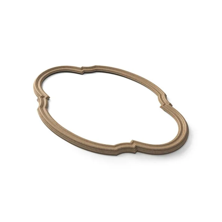 Carved frame RM-036 for mirror with decorative shape