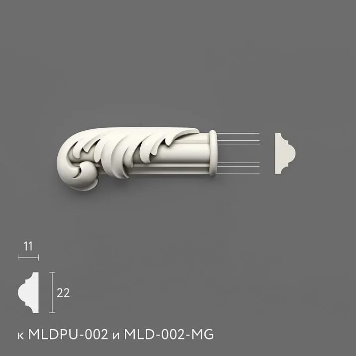 Polyurethane molding NPU-436.1L. Molding decor. Image 69943f47953b8