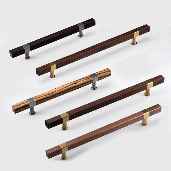 Taurus HL-060-1M furniture handle made of solid wood - side view