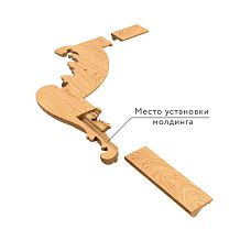 Carved overlay MLD-3U-2R, molding mounting scheme