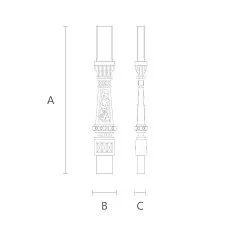 Wooden stair baluster L-009.1: sturdy and charming decorative element drawing
